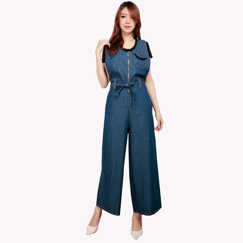 Setelan Overall Jumpsuit Aliana Long Pants Jeans Casual Wanita All Size