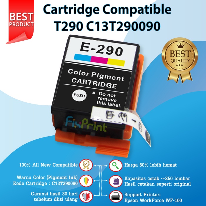 Cartridge Tinta Epson 289 T289 Black Compatible Printer WF-100 WF100