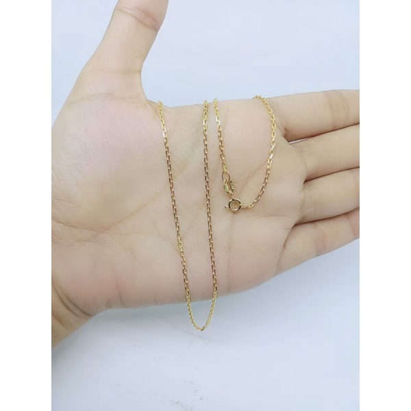 KALUNG MINI PAPER CLIP / KALUNG PERAK ASLI SILVER 925 LAPIS EMAS/ KALUNG FASHION WANITA TERBARU