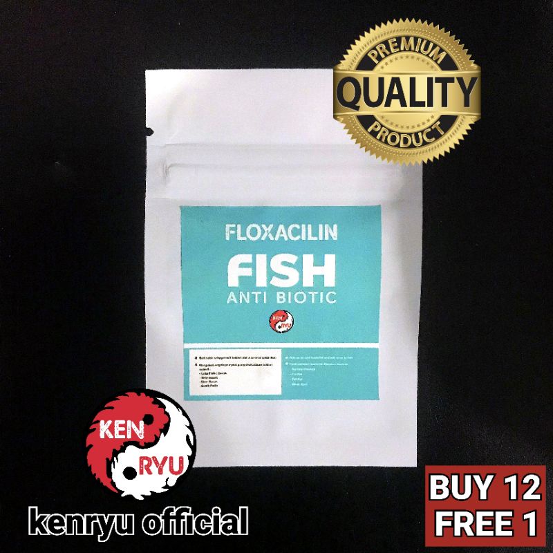 FLOXACILIN KENRYU 5gr ANTI BIOTIC ENROFLOXACIN HCL LUKA FIN TAIL ROT