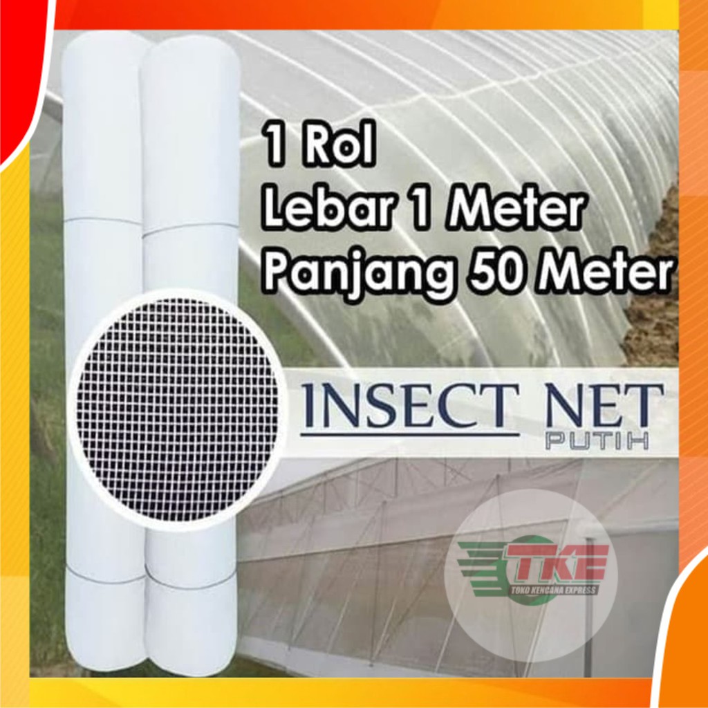 Jaring Insect Screen Net 1 Roll 50 Meter Jaring dinding green house