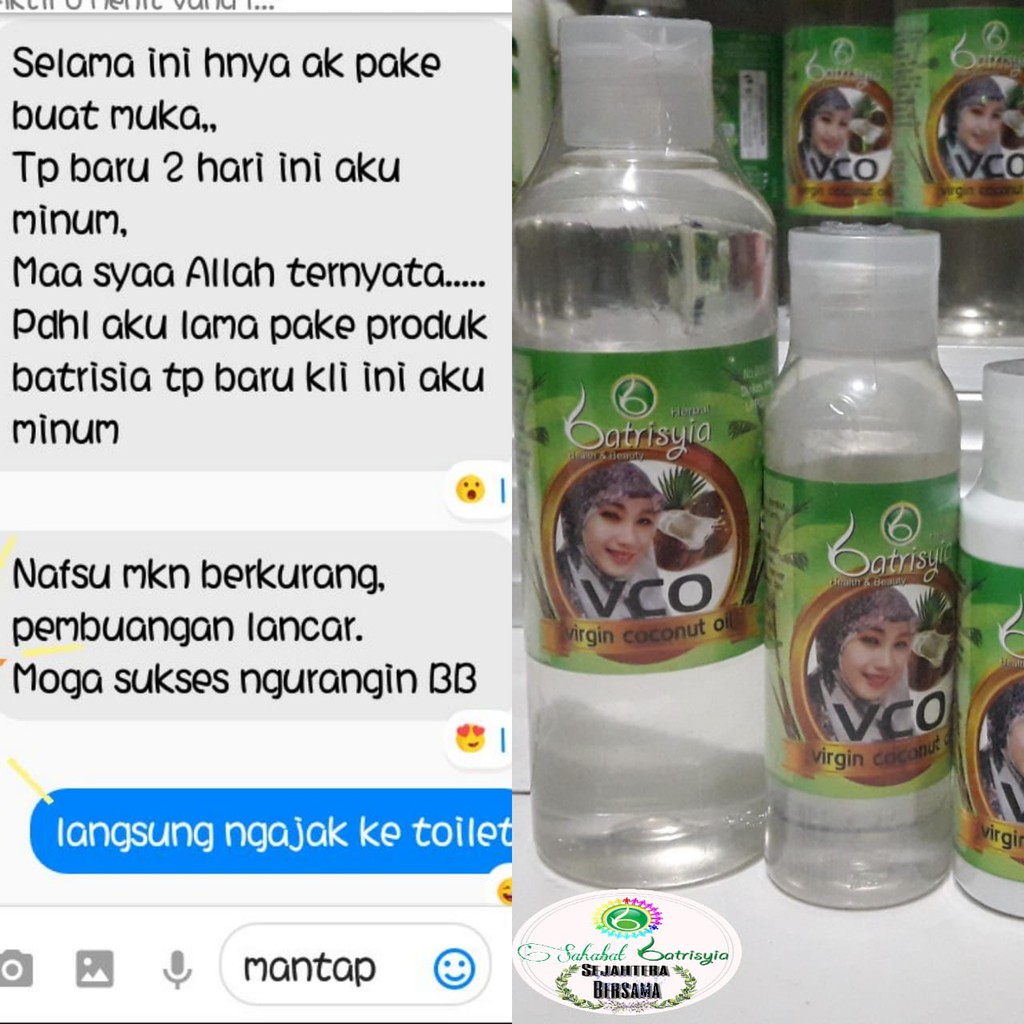 Batrisyia Virgin Coconut Oil Vco Minyak Kelapa Original Kapsul Cair Indonesia