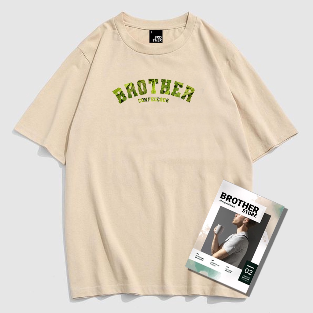 Brother Store / Kaos Distro Pria / Kaos Unisex / TEBAL 100% catton combed / Kaos distro Articlel brother Daun print DTF Premium