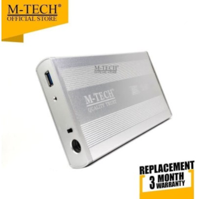 Casing Harddisk hdd external m-tech 3.5 inch sata alumunium usb 3.0 enclosure adapter