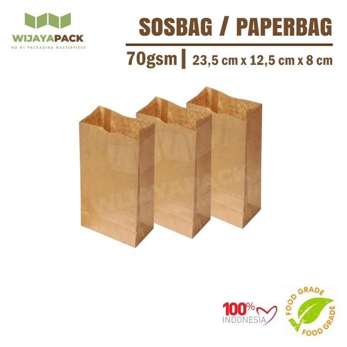 

Goodiebag Kantong Coklat Rotiboy / Bungkus Croissant Isi 100 Murah Banget