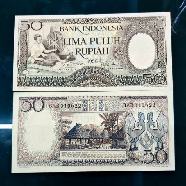50 RUPIAH PEKERJA 1958 Gress