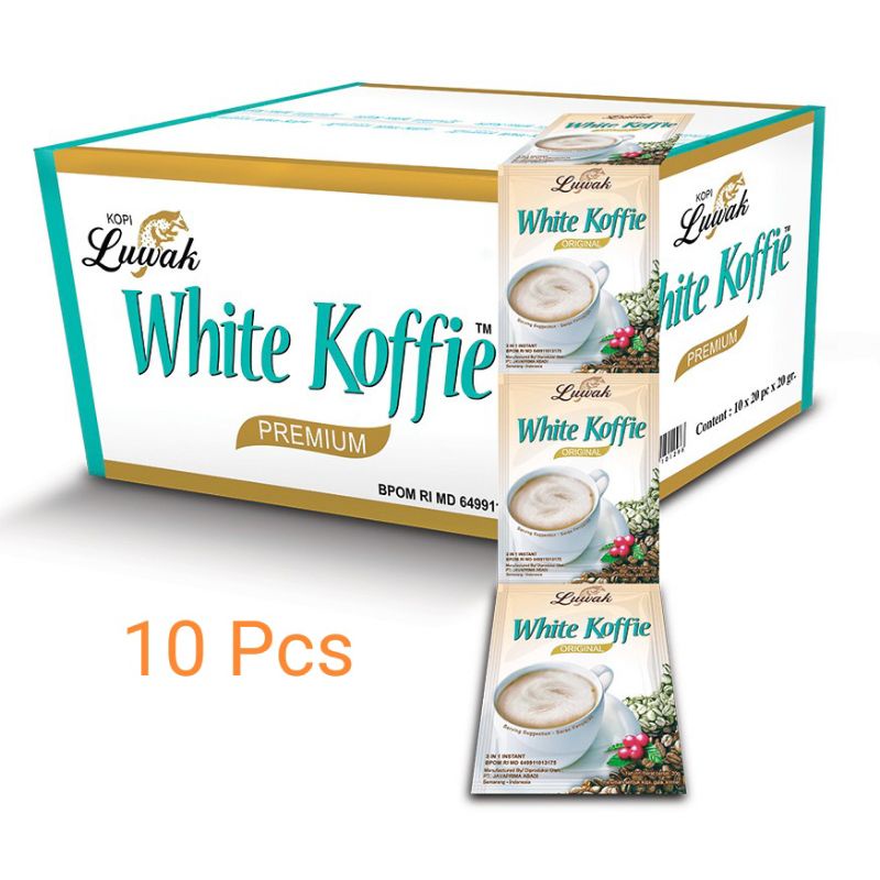 

Luwak White Koffie Original 10 Sachets 3 In 1 Instan Minuman Serbuk Kopi Gula dan Krimer