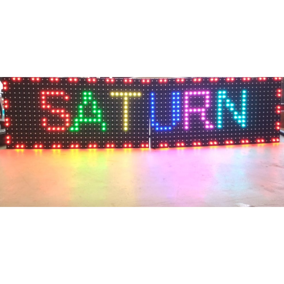 Running Text P10 RGB Outdoor Uk. 20cm x 132cm