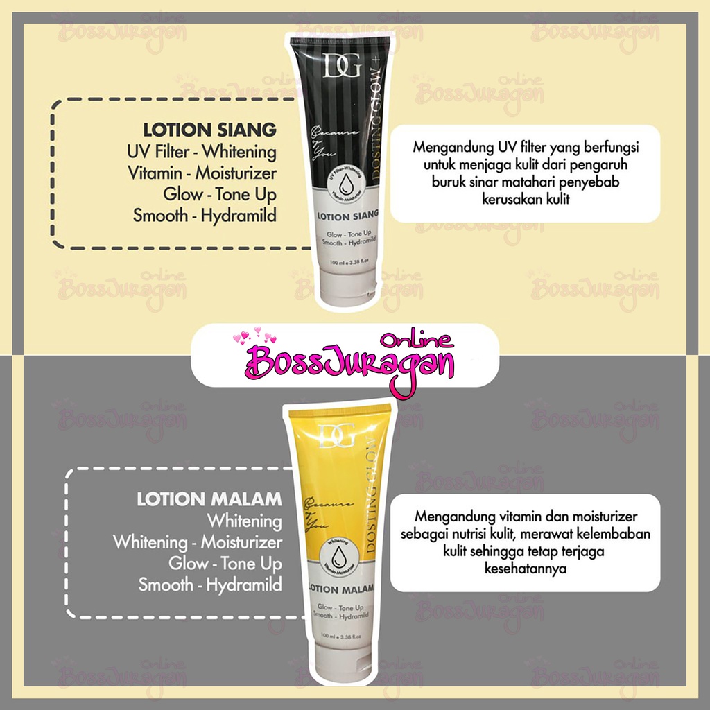 (BOSS) DOSTING Glow + | DG Dosting Glow Lotion - Hand Body Lotion Dosting Glow+ 100ml