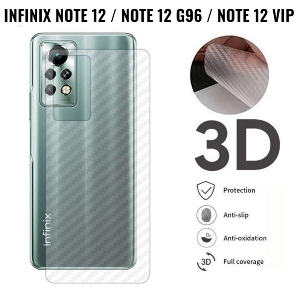 GARSKIN Sticker Carbon Infinix Note 11 / Note 11S / Note 11 Pro / Note 12 / Note 12 G96 / Note 12 VIP Skin Carbon Transparan Fiber Protection Back Sticker Carbon