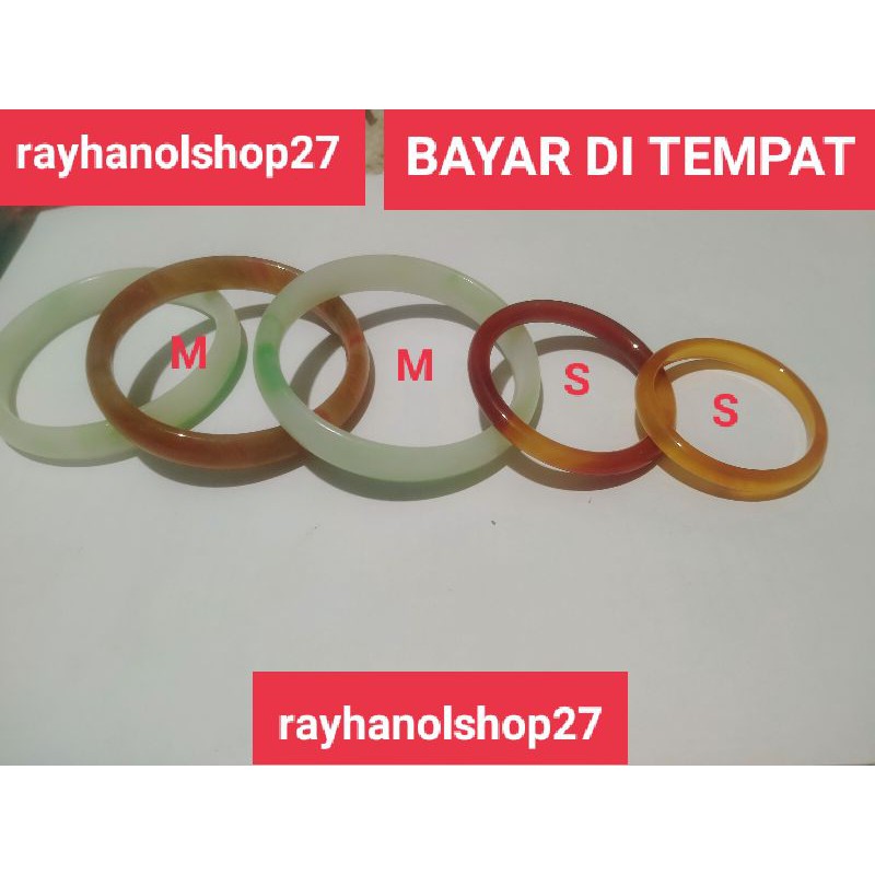 R-O 27 Gelang Anak-anak Giok pelangi 1pcs 028 usia 8 bln sampai 10thn