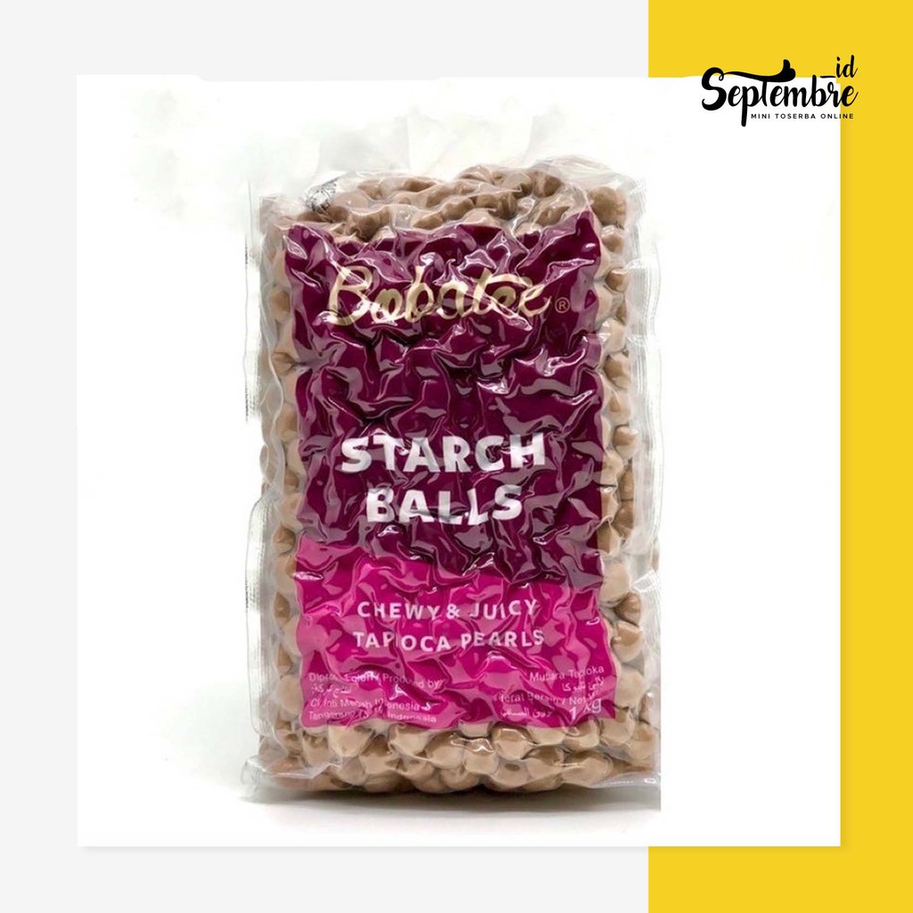 

Tapioka Pearl Boba Bubble Kemasan 1 kg Bobatee Starch Ball