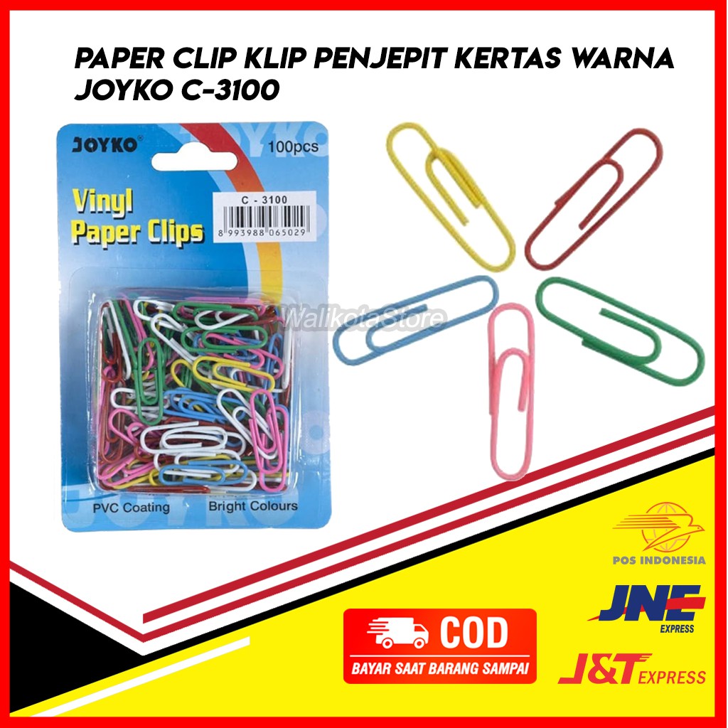 

PAPER KLIP / KLIP PENJEPIT KERTAS WARNA JOYKO KC-3100