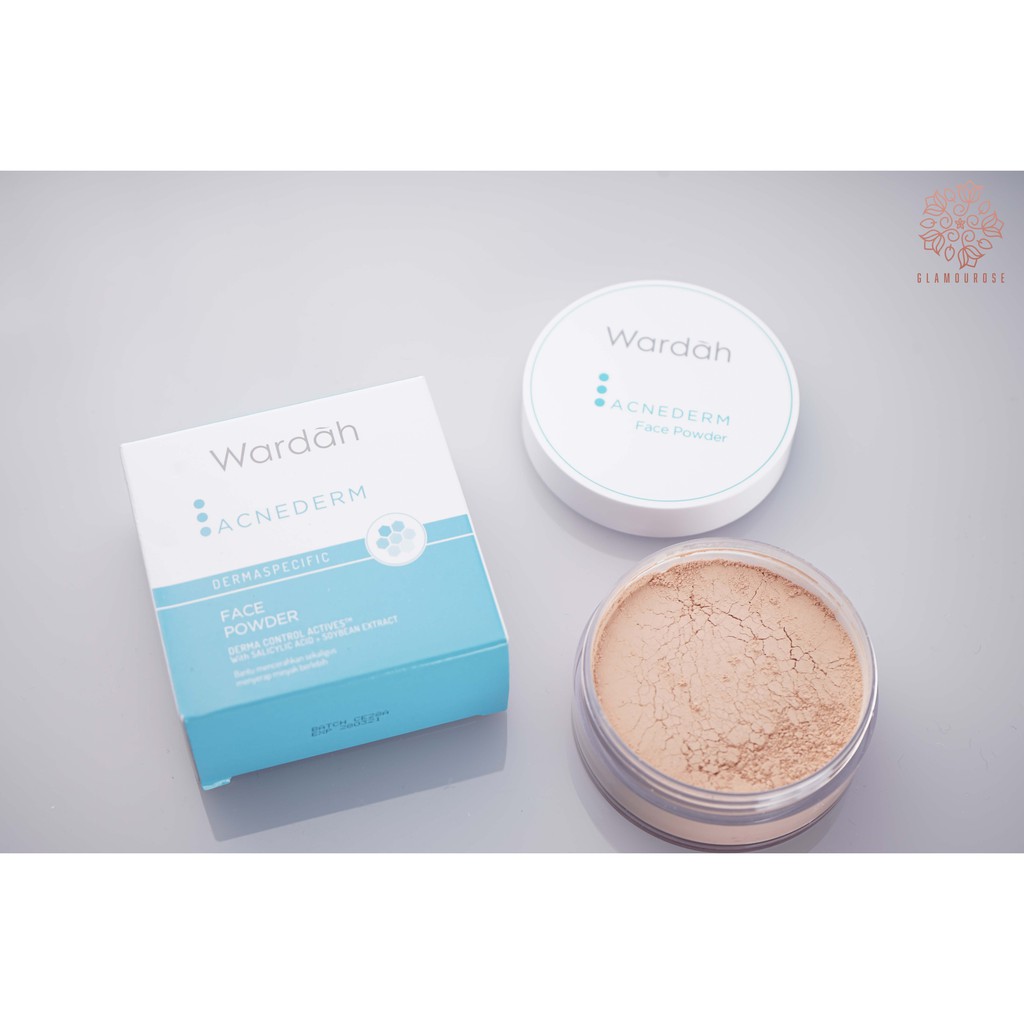 ❤️Glamouroseshop❤️ Wardah Acnederm Face Powder 20 gr - Bedak Untuk Kulit Berjerawat