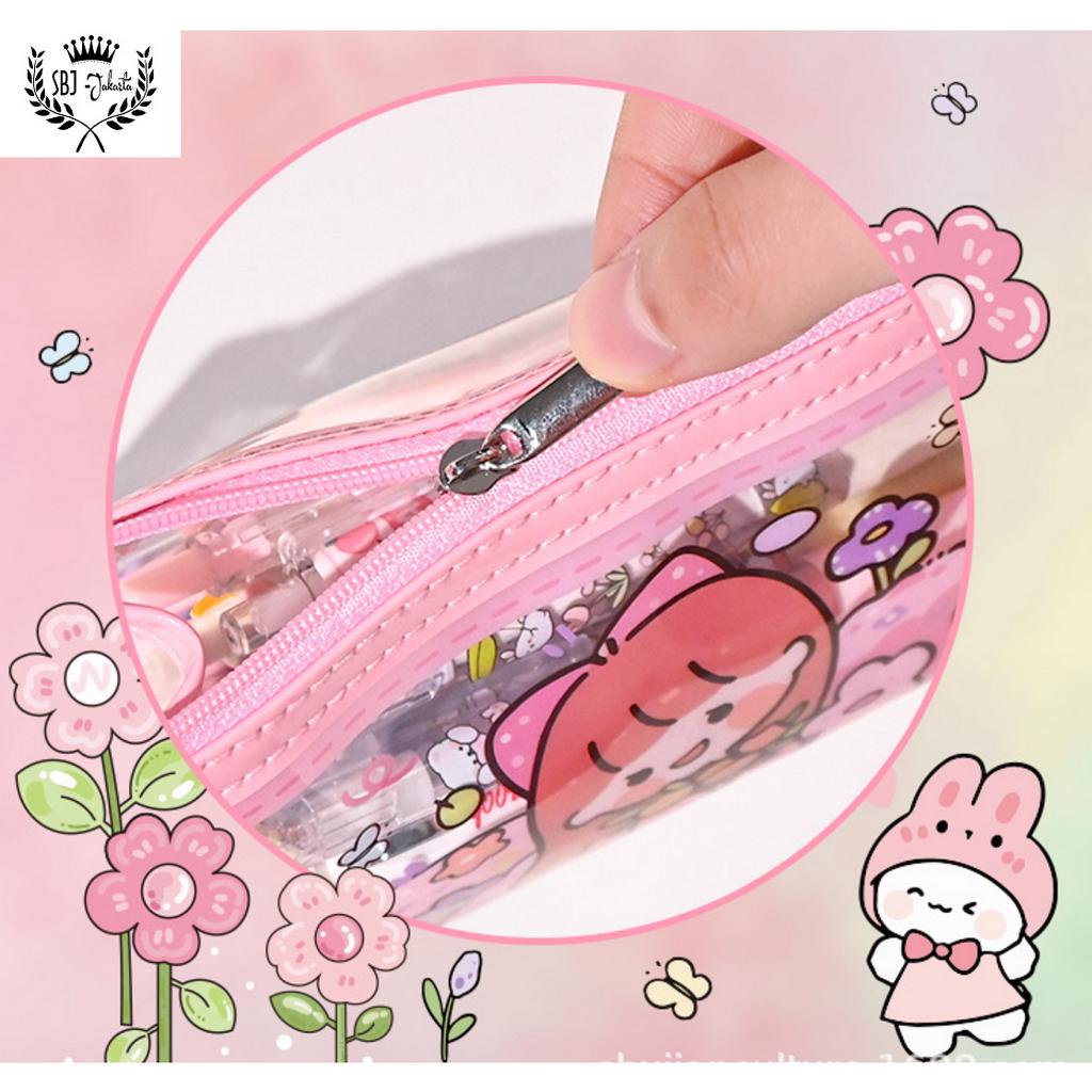 Tempat pensil Kotak Pensil anak cewek waterproof Tulips Girl BONUS STICKER