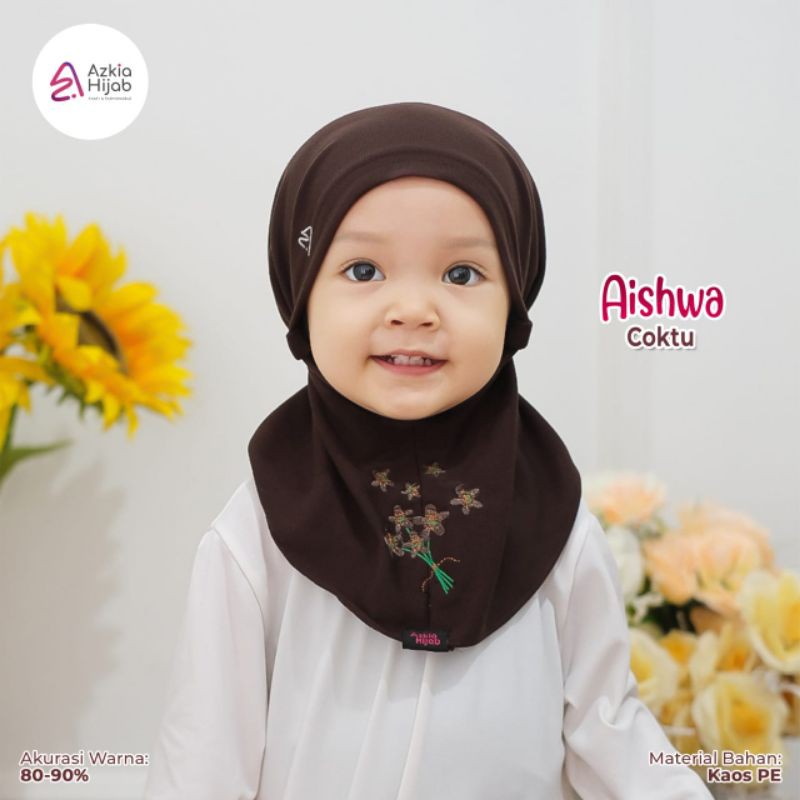Aishwa || size SS (size 1) jilbab anak / bayi || usia 0 bulan - 6 bulan new azkia hijab-Coktu