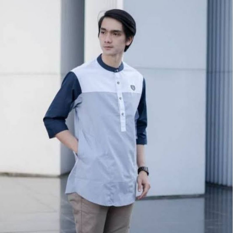 baju koko kurta pakistan | 3/4 kombinasi | koko premium pria dewasa | bahan toyobo