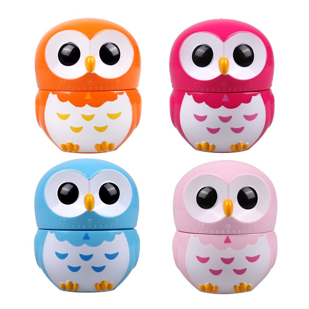 Owl Kitchen Timer Putar Alat Hitung Waktu Masak Baking Kue Cake Memasak Lucu