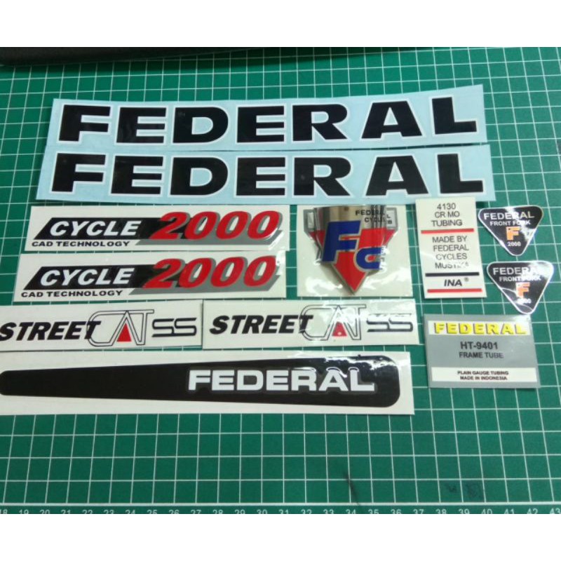 stiker dan emblem federal streetcat ss