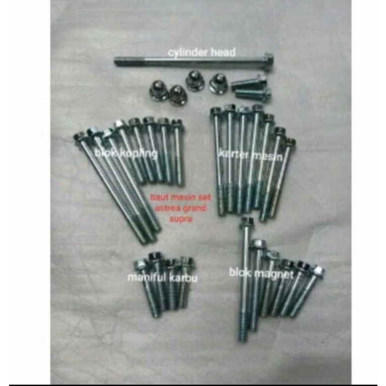 baut baud mesin set honda astrea prima grand prima