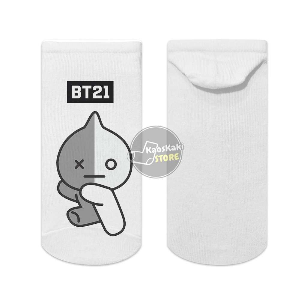 Kaos Kaki Pendek/BT21 Ankle Low socks motif BT21 KAOSKAKI BT21 MURAH KAOSKAKI BTS MALANG-Van