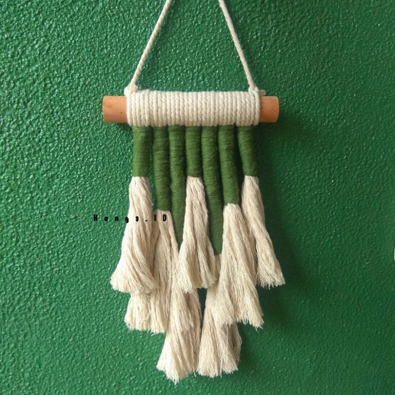 Macrame wall decor / Hiasan dinding macrame / Hiasan dinding tali macrame motif kakomu