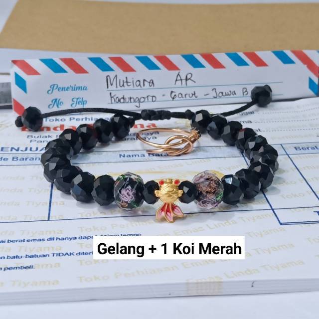  Gelang  HongKong 24k Ikan Koi Ekor Motif Cat Shopee Indonesia