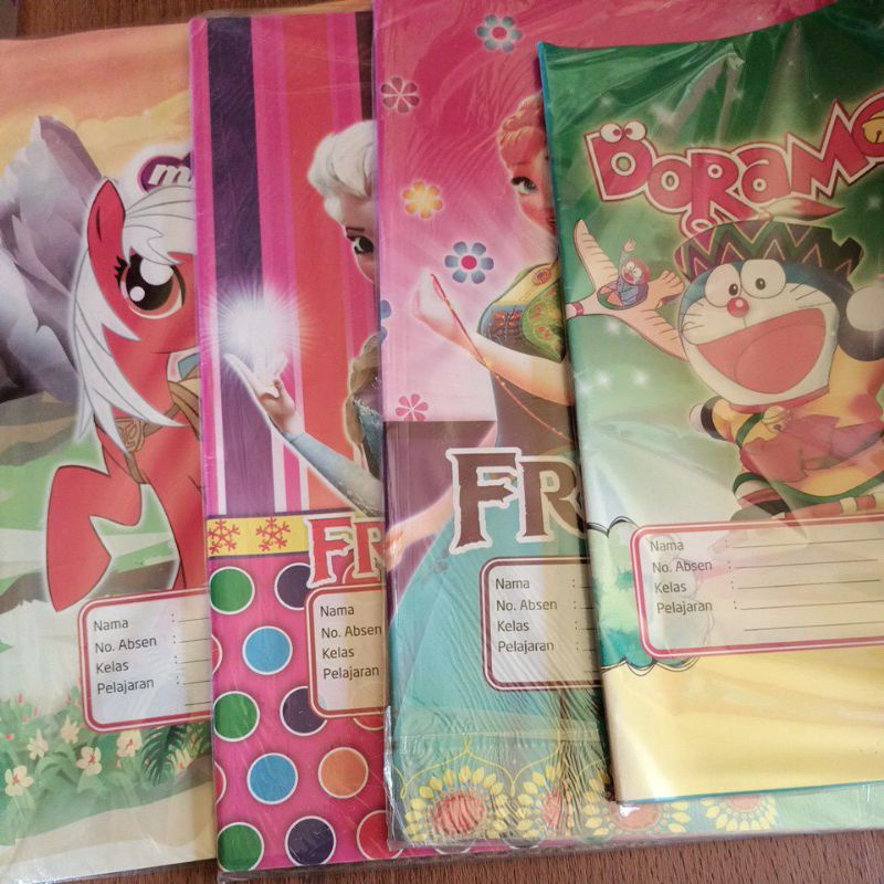 

sampul buku karakter anak/sampul buku kwarto bergambar/sampul buku bigbos kartun (per pak isi 20pcs)