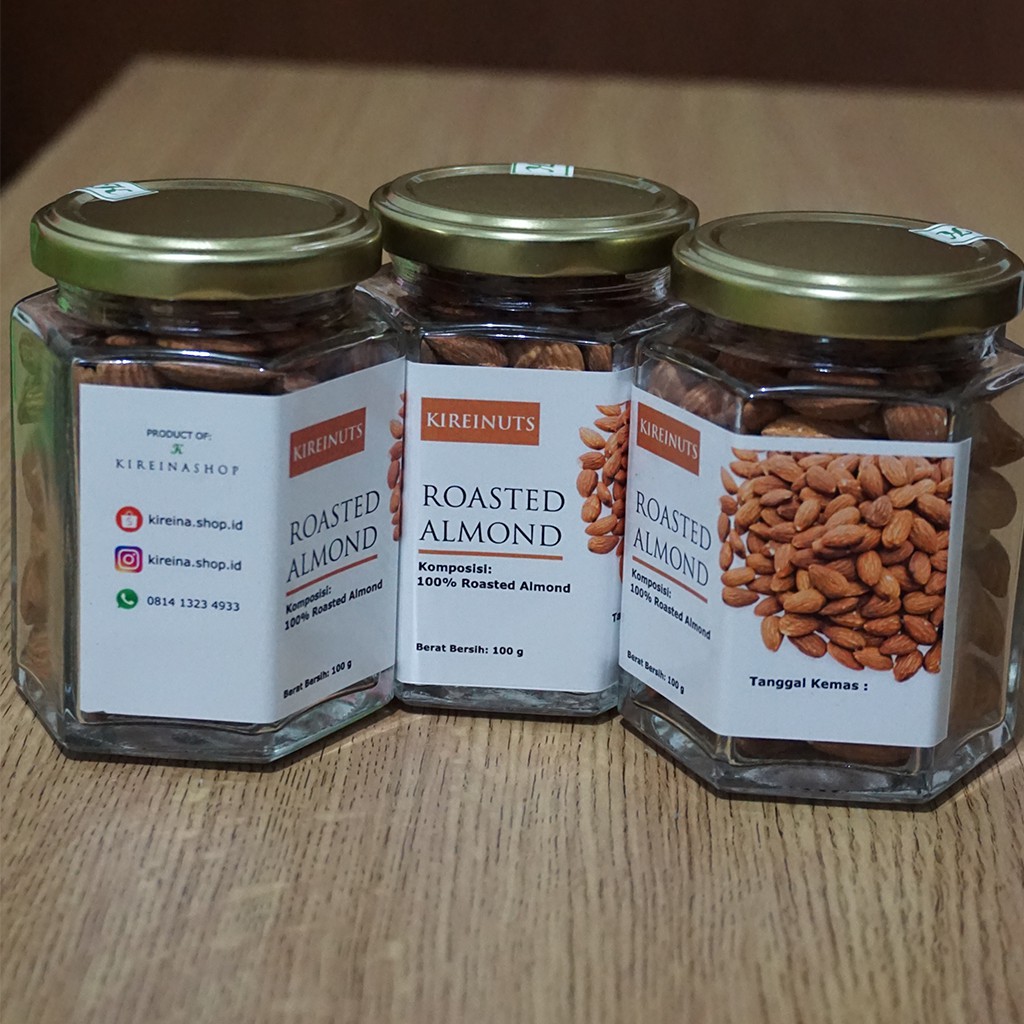 

Kacang almond panggang original "KIREINUTS" - 3 BOTOL