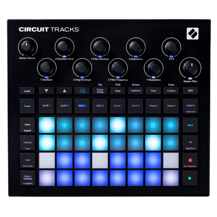 NOVATION CIRCUIT TRACKS MIDI CONTROLLER