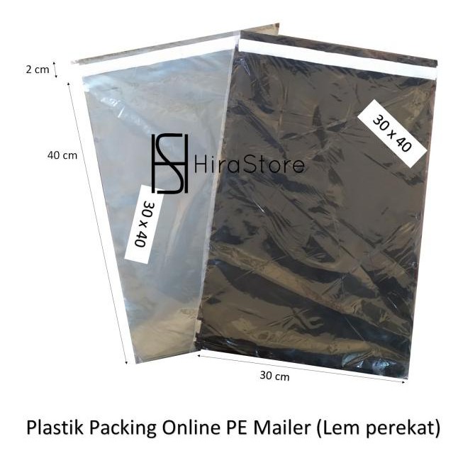 

BARU Plastik Packing LEM 30x40 / Polymailer PE Premium isi 50 Lembar - Silver