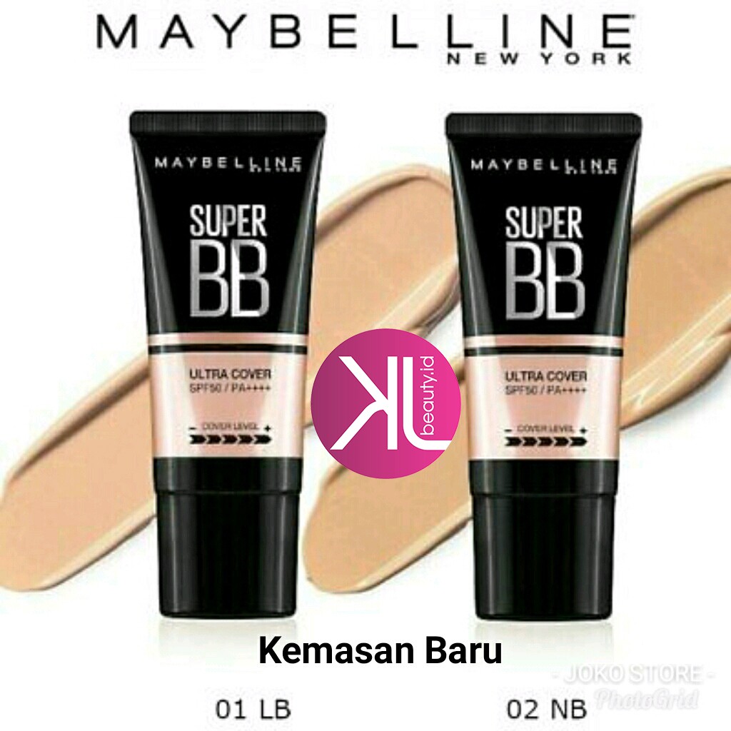 Maybelline Super BB Cream Super Cover SPF 50 / PA++++ - 30 Ml | Shopee ...