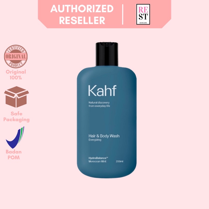 RESTBEAUTY - Kafh Energizing Hair and Body Wash 200ml BPOM