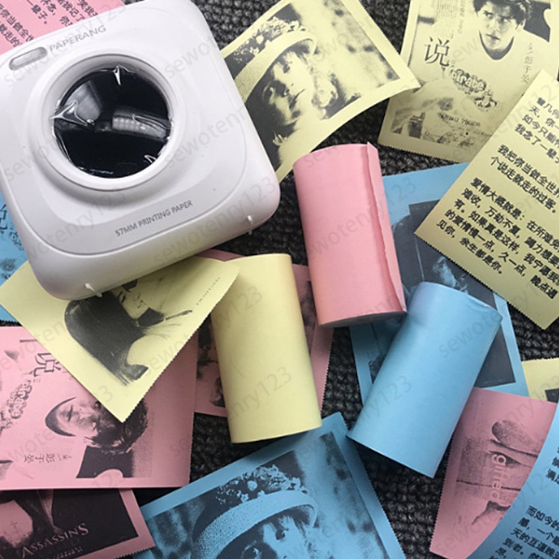 【COD】3/5 Roll Kertas Struk Thermal Paper Roll Putih/Berwarna/Stiker 57x30 Coreless Termal EDC Thermal Printer Mini Bluetooth