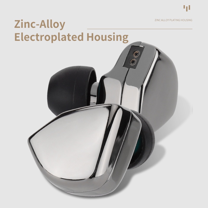 Hzsound Heart Mirror Pro Earphone In ear HiFi 2 Pin Dengan Kabel Konektor 10mm