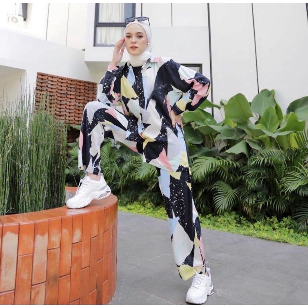 YURA SET - pajamas/piyama/homewear/sleepwear/bajutidur - HIJAB FRIENDLY (allsize)