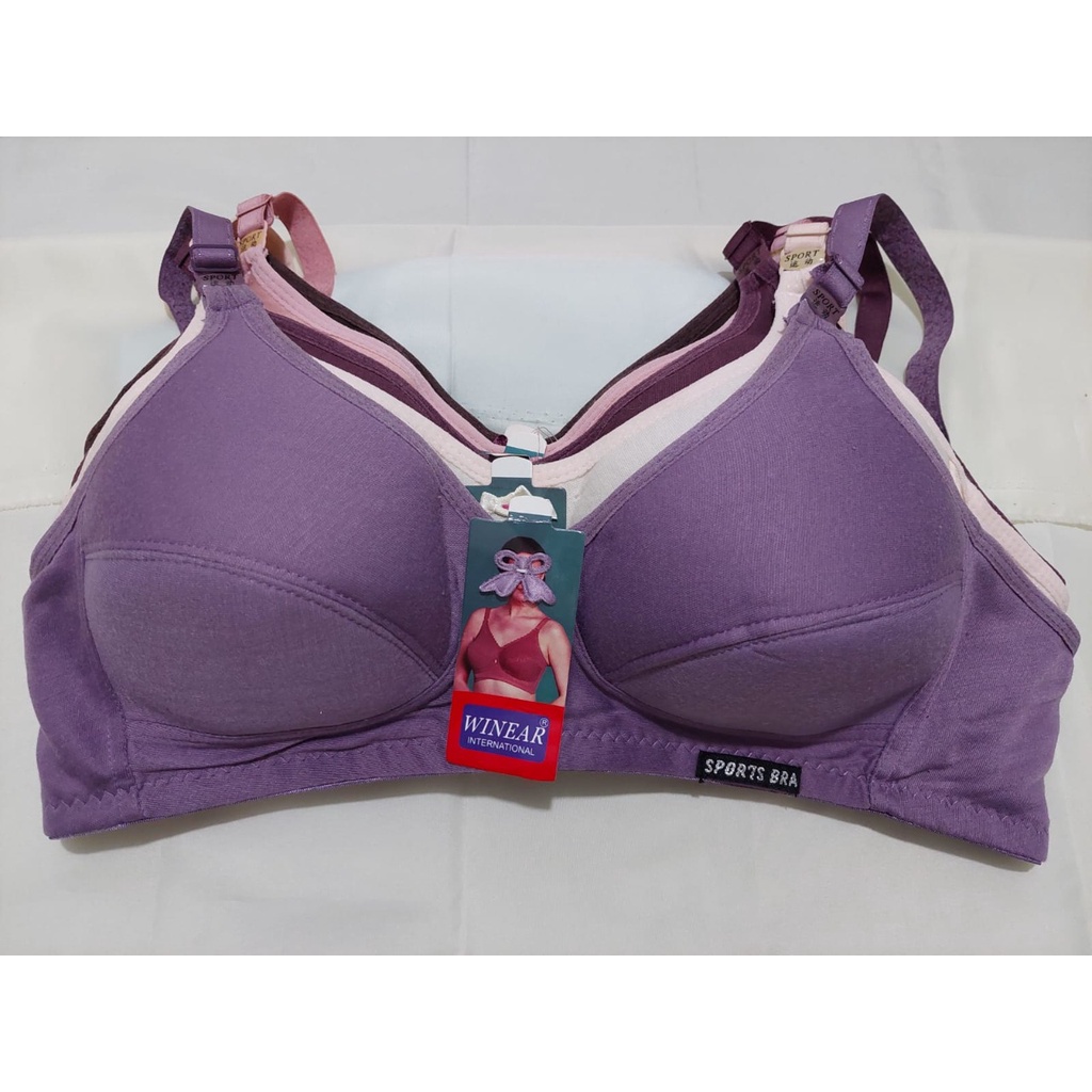 Bra Jumbo Sport Bra 48 46 44 Big Size Busa Tipis Tanpa Kawat (12 PCS) BRA Super JUMBO Bra Olahraga Senam Sport Bra Wimear La Paris 1 Lusin