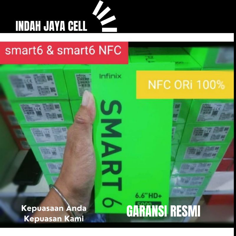 Hp Infinix Smart 6 Nfc ram 2/32garansi resmi