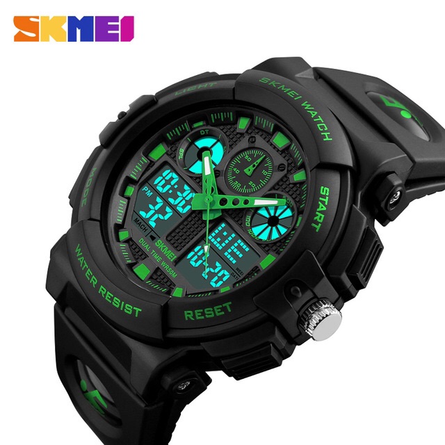 SKMEI Jam Tangan Analog Digital Pria - AD1270 - Black/Green