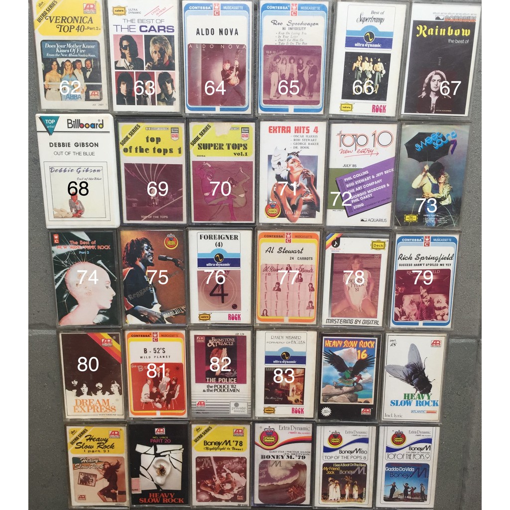 62-83 Kaset Pita Musik Rock/Pop Rock/Slow Rock/Punk Rock
