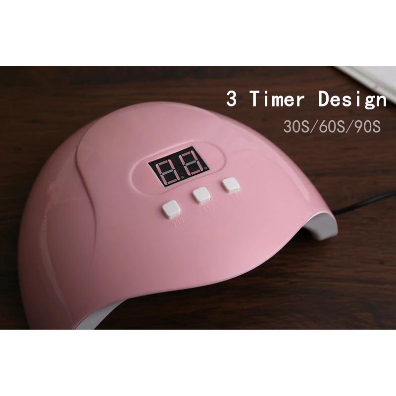 Pengering Kutek Kuku UV LED Nail Dryer 54 W - GB11773 - Pink