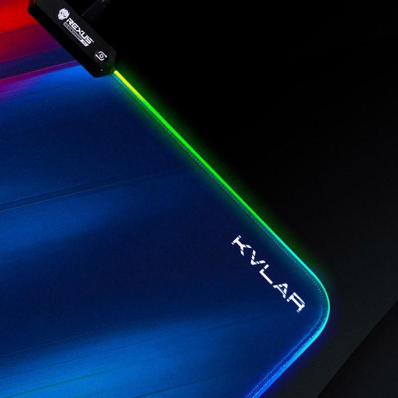 Mouse pad gaming RGB rexus XL Kvlar TR2 - Mousepad extended speed type