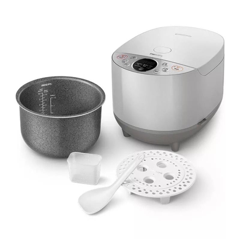 PHILIPS Digital Rice Cooker HD4515/30 1.8L Magic Com - Metallic Grey Bandung