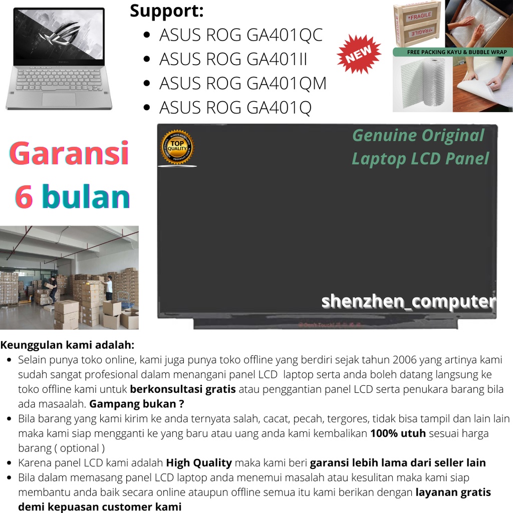 LCD ASUS ROG GA401QC GA401II GA401QM GA401Q new original