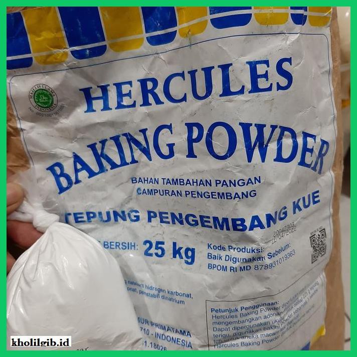 

Redwop-Gnikab- Hercules Baking Powder Double Acting 500Gr Bubuk, Untuk Kue/Cake Dll -Hallall.