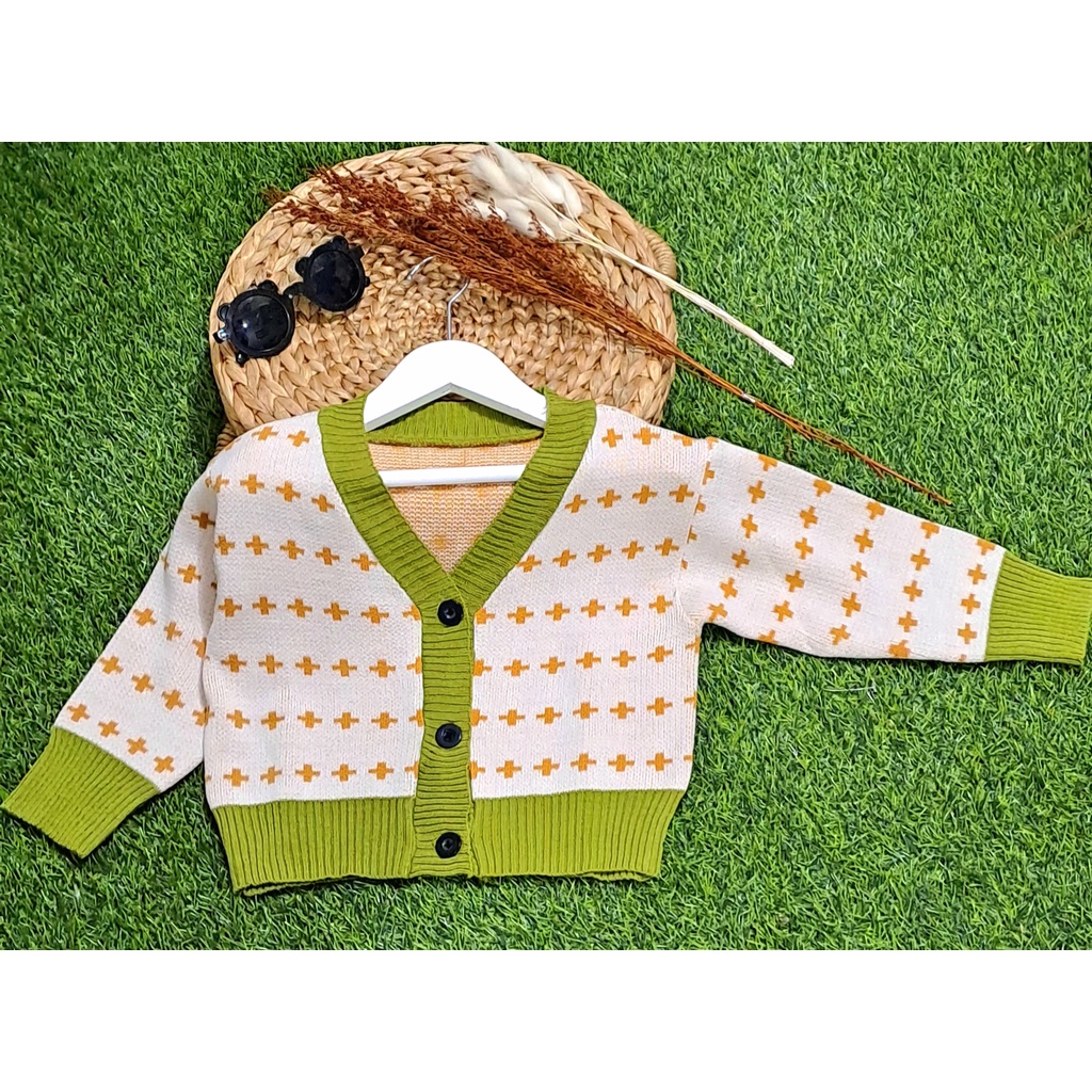 Zahra Cardigan Anak Perempuan Cindy Bahan Rajut | Cardigan Anak Lucu Umur 1 - 6 Tahun