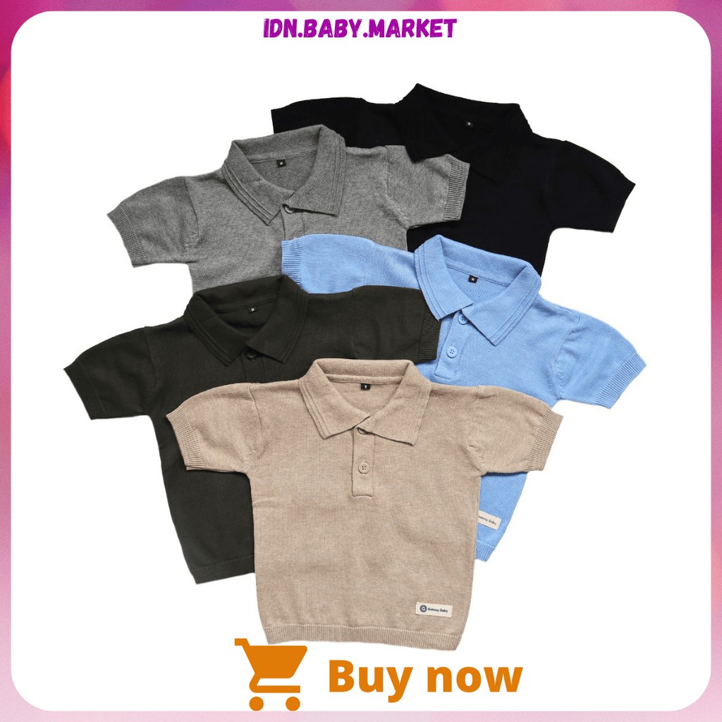 Kaos Polo Rajut Anak | Gummy Baby Knit Collar Shirt