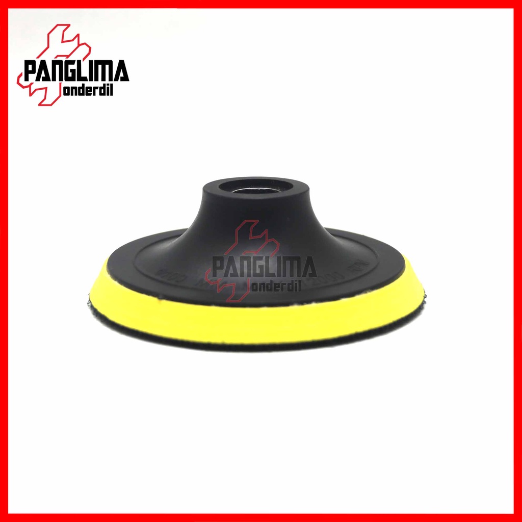 Rubber Pad Velcro M10-4In-4 Inch-4 Tatakan-Gerinda Tangan Bulat Perekat Amplas-Polishing