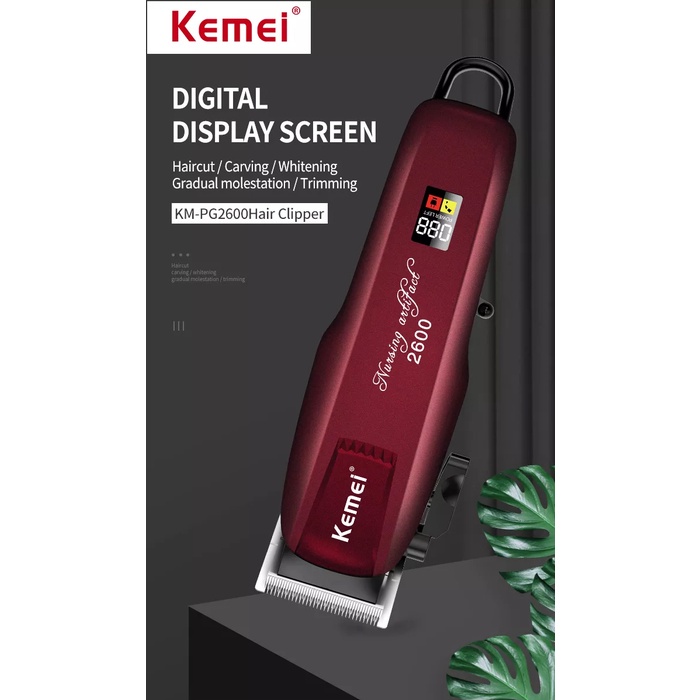 Kemei KM-PG2600 Alat Cukur Rambut Rechargeable Hair Clipper