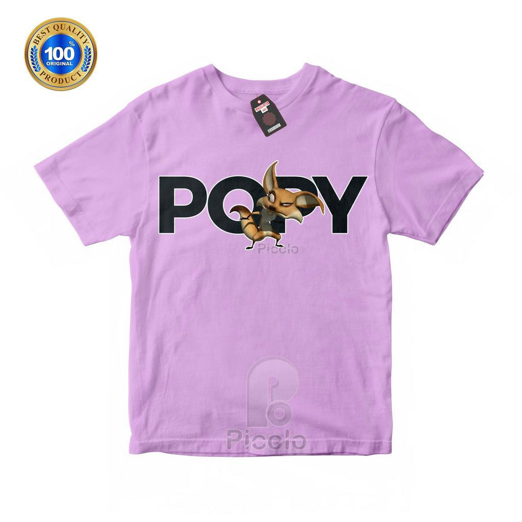 (FREE NAMA) BAJU KAOS ATASAN ANAK MOTIF KARAKTER POPY OSCAR OASIS Bahan COTTUN